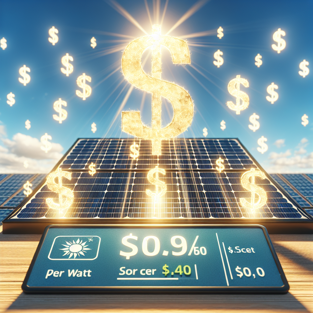 Solar panel cost per watt